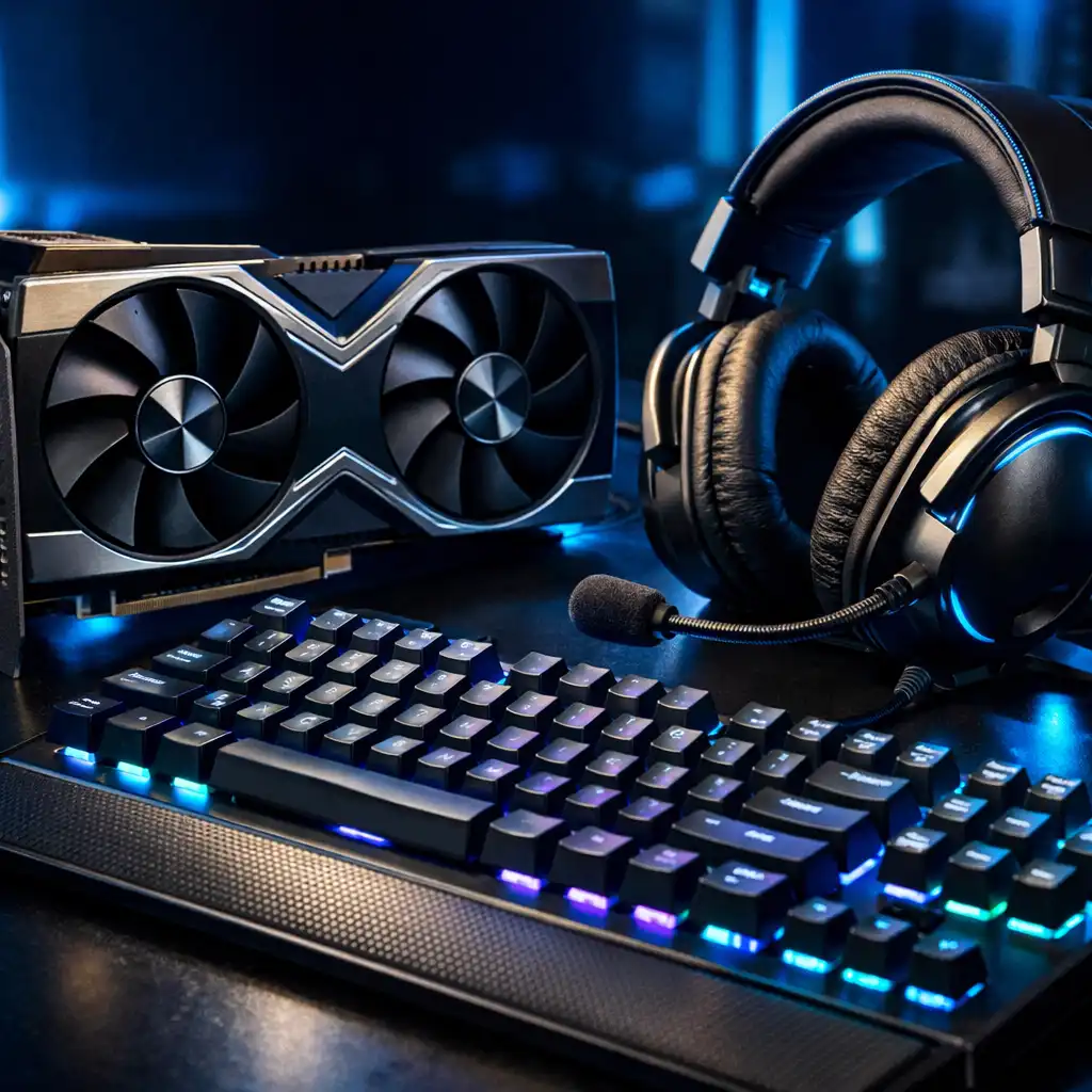 Zbliżenie na komponenty komputera gamingowego podczas testów wydajności